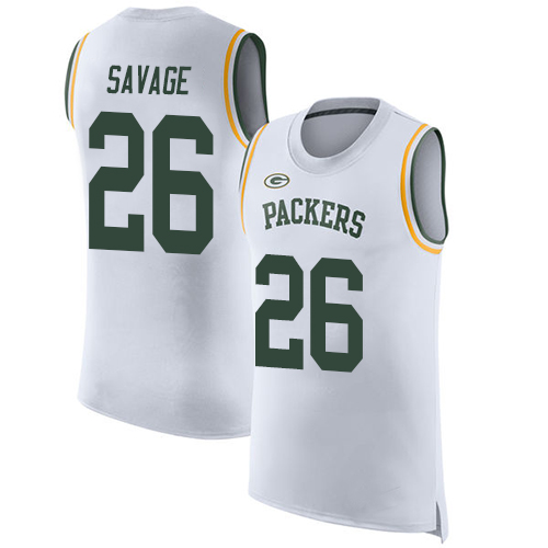 Green Bay Packers Limited White Men #26 Savage Darnell Jersey Nike NFL Rush Player Name And Number Tank Top